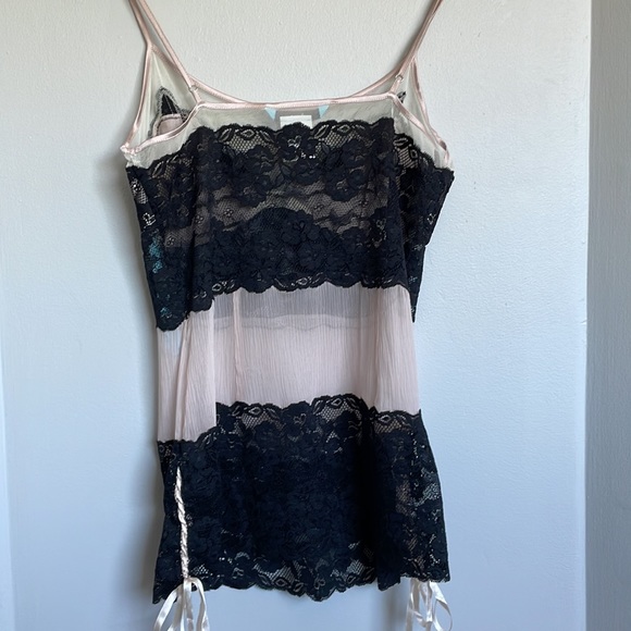 Marciano Pink and Black Silk/Lace Cami - Size Small - Picture 5 of 6